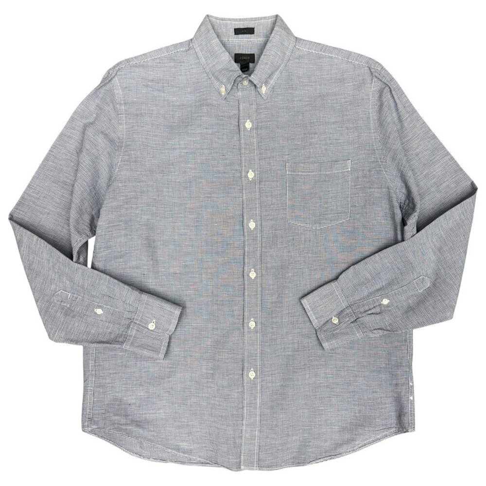 EUC Men's J. CREW "Baird McNutt"‎ Irish Linen Slim Button Down | Size L - Picture 2 of 10